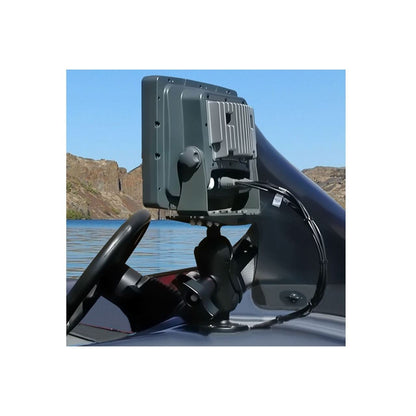 魚探マウント(L)＆ラウンドベースセット(ショートアーム) プレートサイズ279.4X76.2mm ブラック 2.25インチボール 1個入り