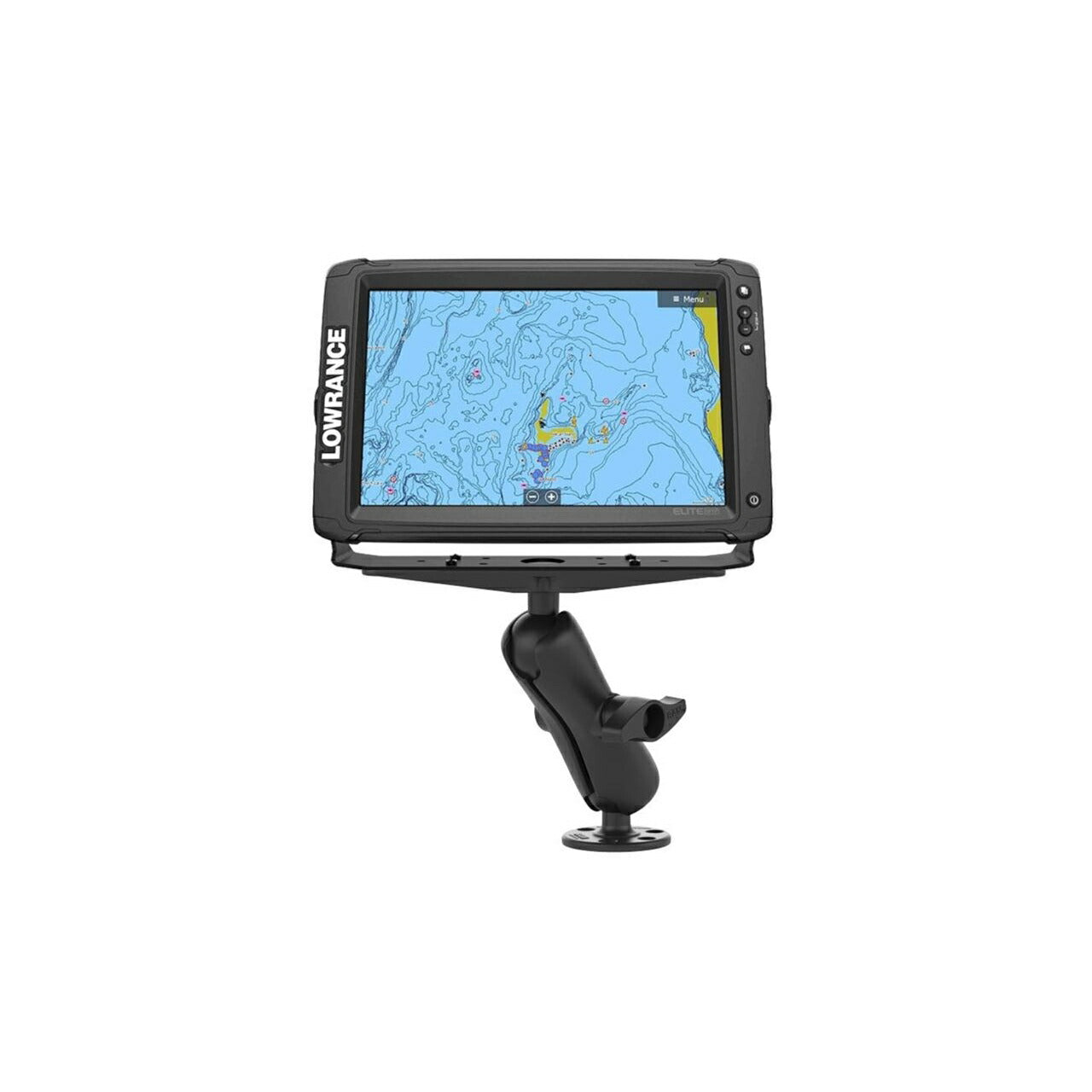Fishfinder Mount (L) & Round Base Set (Standard Arm) Plate Size 279.4 x 76.2mm Black 2.25 inch Ball 1pc