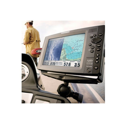 Fishfinder Mount (L) & Round Base Set (Standard Arm) Plate Size 279.4 x 76.2mm Black 2.25 inch Ball 1pc