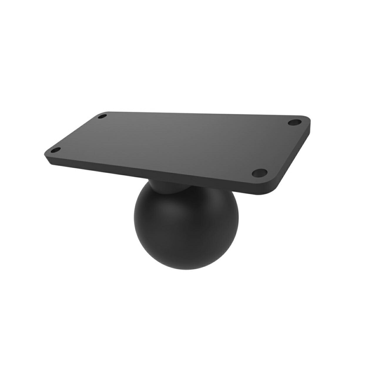 Square Base 4-Hole P1.5 x 4.5 inch Black with 2.25 inch Ball, 1 Piece