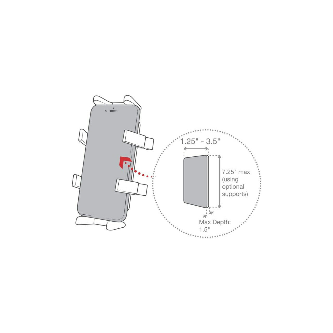 フィンガーグリップ ボール無 ブラック 1個入り