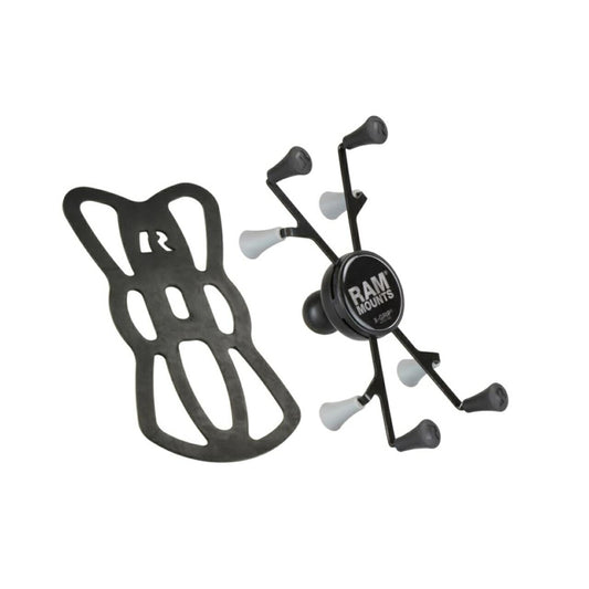 X-Grip (L) Tablet Holder with Tether for iPad mini and other tablets, Black, 1-inch ball, 1-pack