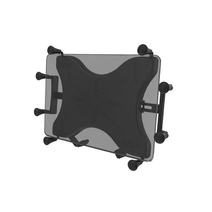 X-Grip (XL) Tablet Holder for 9-10 inch Tablets, No Ball, Black, 1 pc.