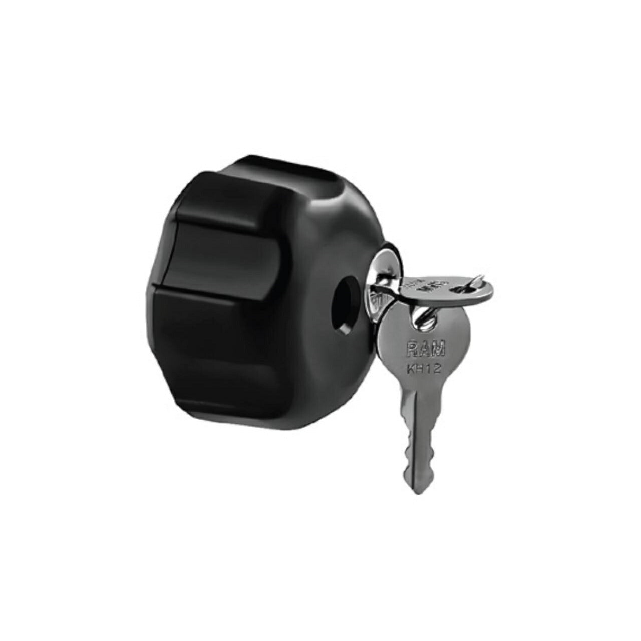 Key Locking Knob, Black, 1-inch Ball, 1 Piece