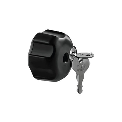 Key Locking Knob, Black, 1-inch Ball, 1 Piece