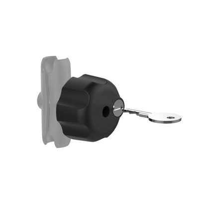 Key Locking Knob, Black, 1-inch Ball, 1 Piece