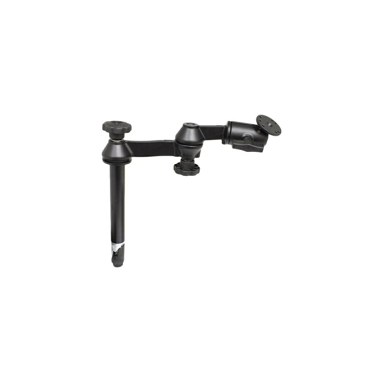 AMPS Round Base & 203mm Tele-Pole (Double Pivot/Swing Arm) Upper Half Black 1.5 inch Ball 1pc