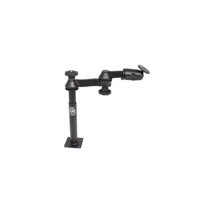 AMPS Round Plate & 203+228mm Tele-Pole Set (Double Pivot/Swing Arm) Black 1.5-inch Ball 1 pc.