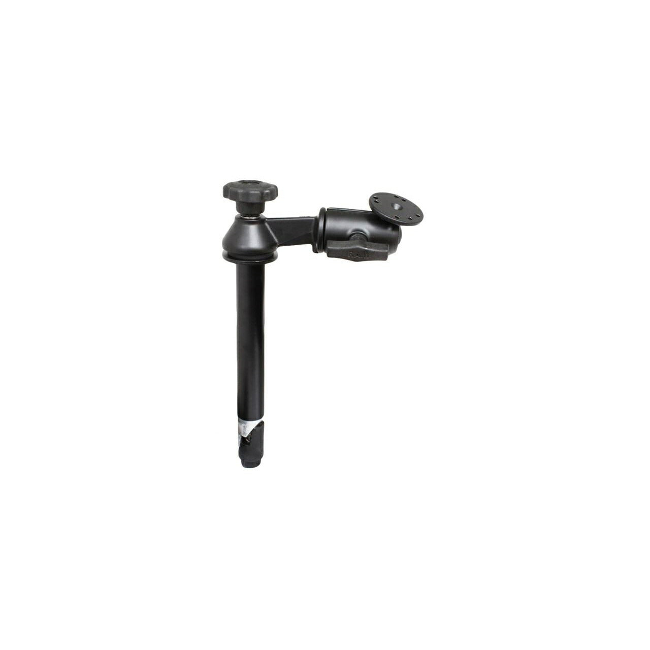 AMPS Round Base & 203mm Tele-pole (Single Pivot/Swing Arm) Upper Side Black 1.5-inch Ball 1 pc.