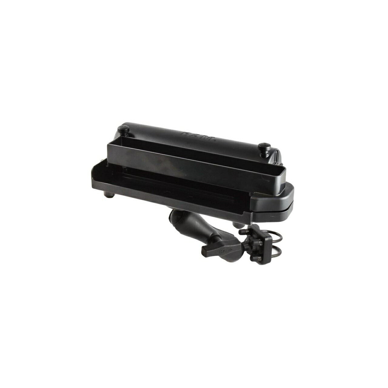Printer Holder & Double U-Bolt Base (Standard Arm) for φ31.75-38.1mm, Black, 1.5-inch Ball, 1 pc.
