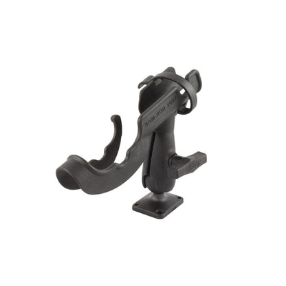 Rod Holder (Rod.) & Rectangular Base Set, 4-hole P1.5 x 2 inch, Black, 1 pc.