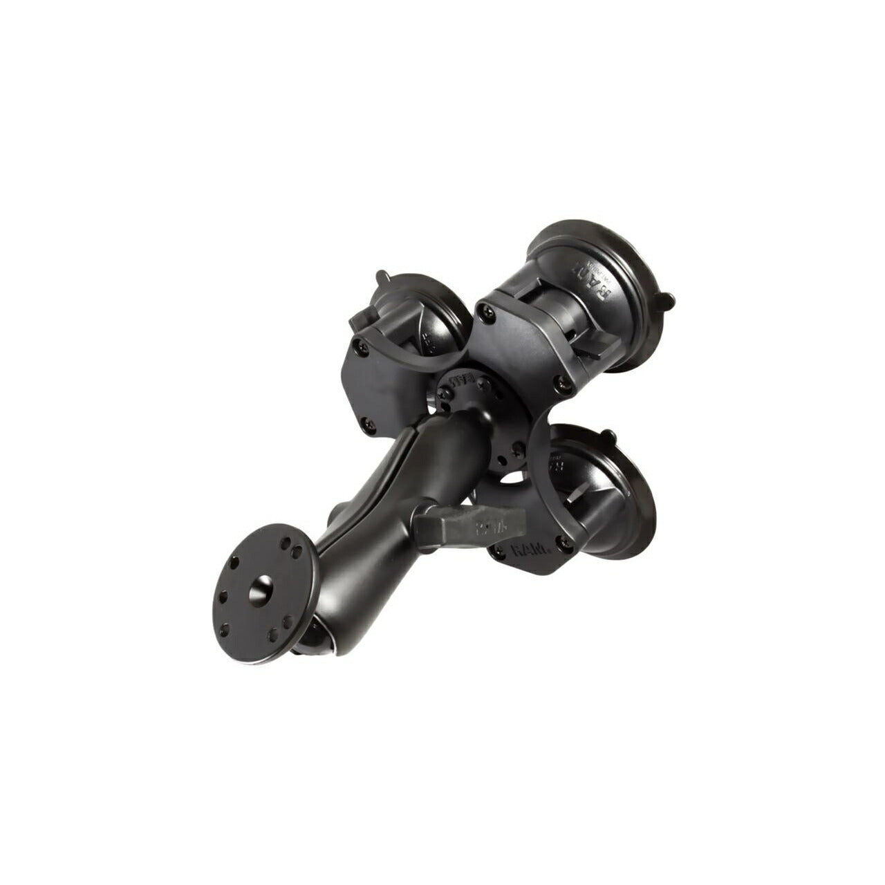 AMPSラウンドベース＆トリプルサクションベース(標準アーム) ブラック 1.5インチボール 1個入り