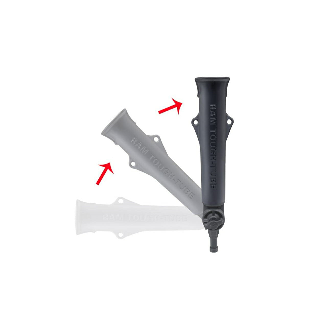 ロッドホルダー(Tube)＆スプラインポストベースセット ポスト長5.1cm ブラック 1個入り