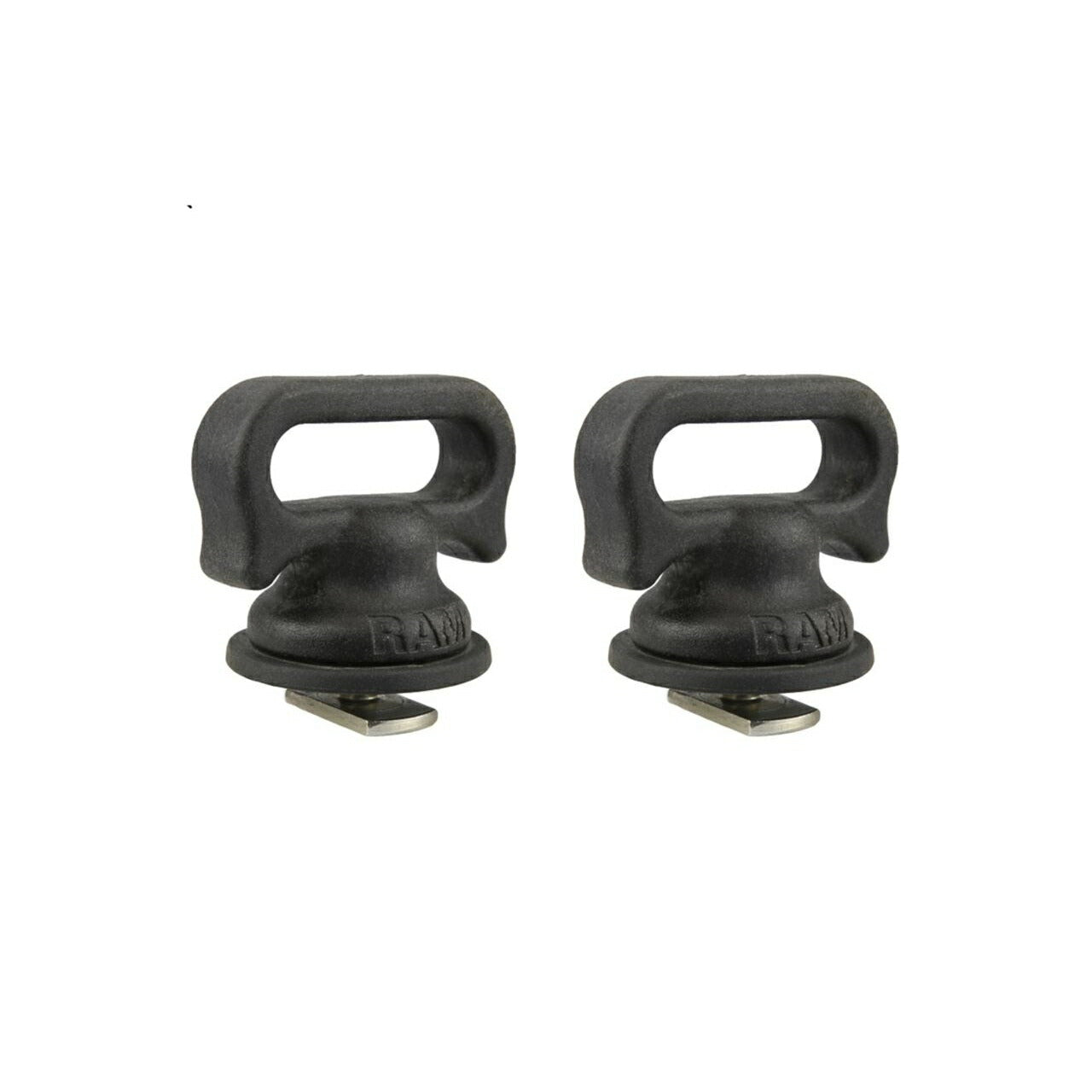 Tie-Down Hooks (for Truck Rails) Black 2-pack