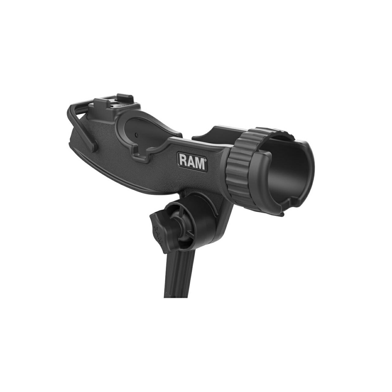 Rod Holder (Rod HD.) & Spline Post Base Set, Post Length 15.2cm, Black, 1 pc.