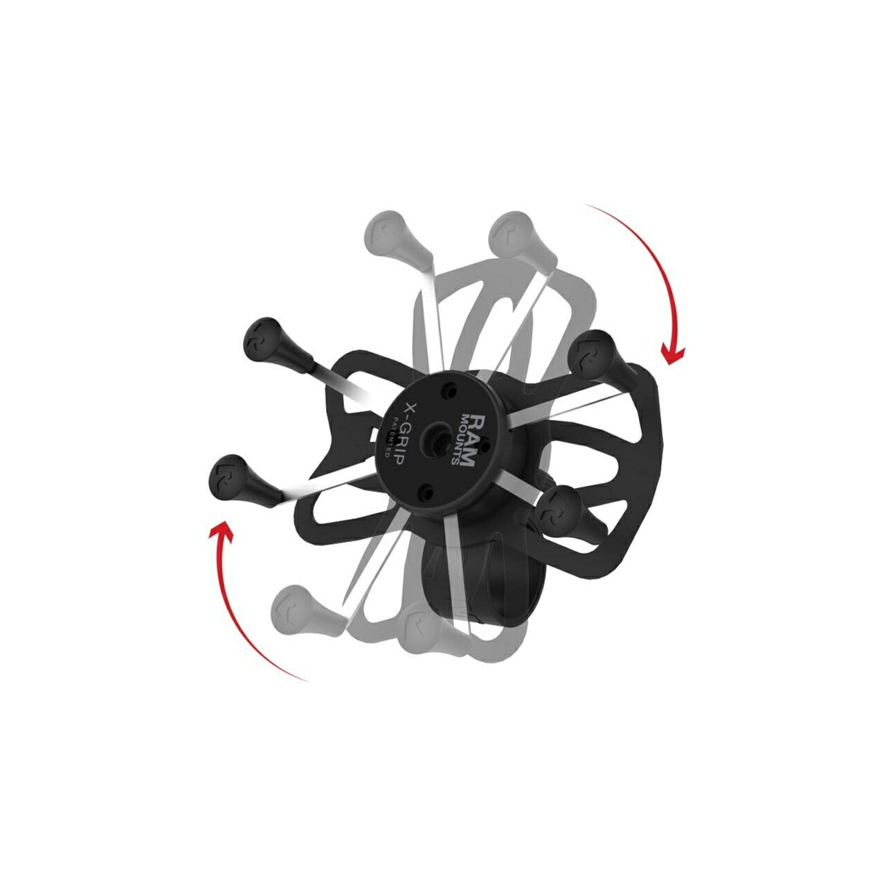 Xグリップ(M)＆タフストラップベースセット φ22.2-35.05mm対応 一体式 ブラック 1個入り