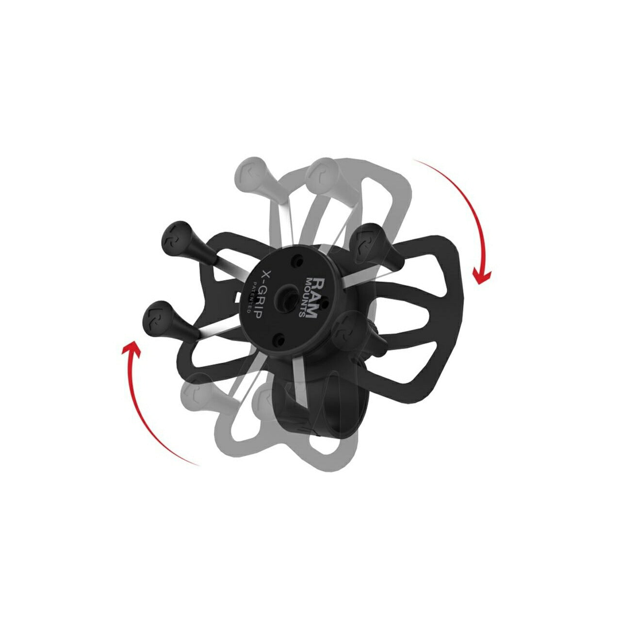 Xグリップ(S)＆タフストラップベースセット φ22.2-35.05mm対応 一体式 ブラック 1個入り