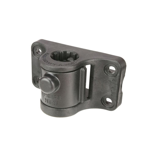 スプラインポスト(壁面用) リリースボタン付 4穴P1.3X3.19inch ブラック 1個入り