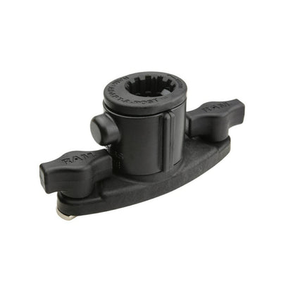 スプラインポスト(トラックレール用) リリースボタン付 ダブルTボルト ブラック 1個入り