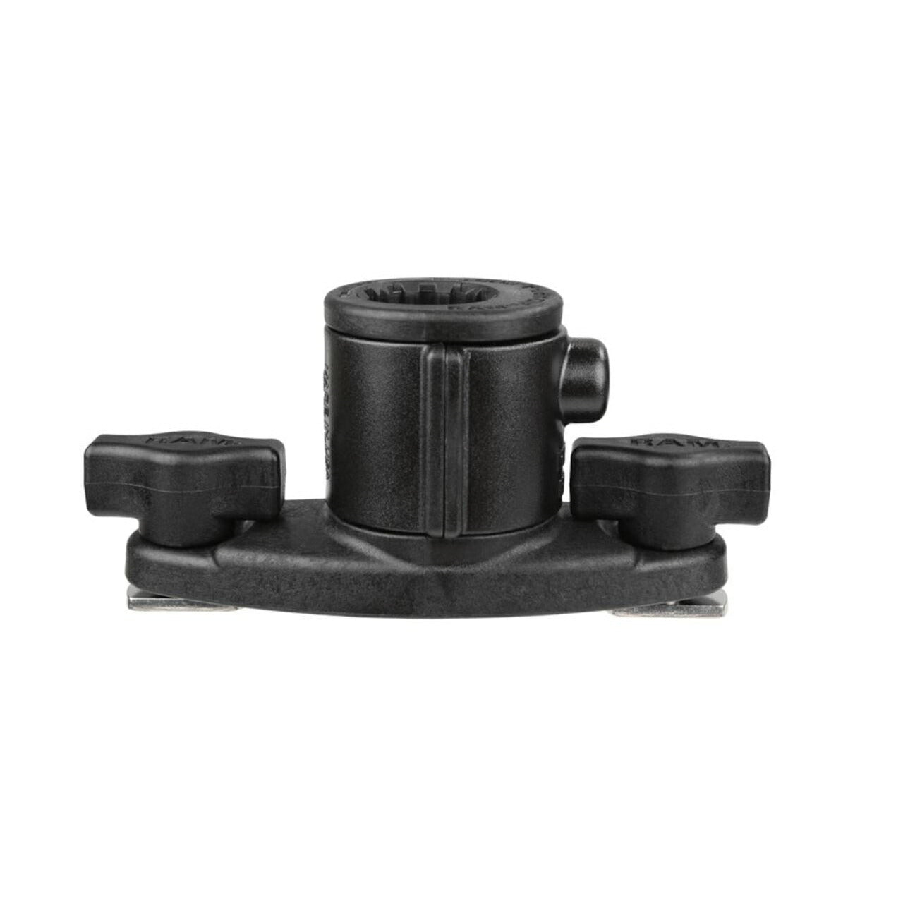 スプラインポスト(トラックレール用) リリースボタン付 ダブルTボルト ブラック 1個入り