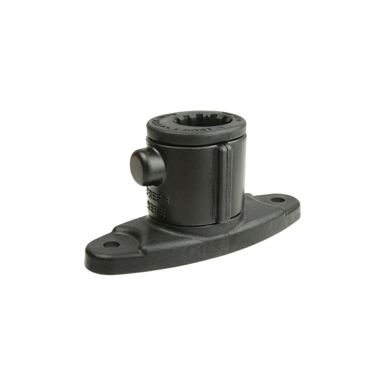 Spline Post (with 2-hole drill-down base) Black, 1 pc.