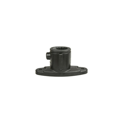 Spline Post (with 2-hole drill-down base) Black, 1 pc.