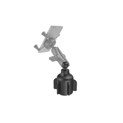 Cup Holder Base, Compatible with Inner Diameter φ65.3-88.9mm, Black, 1-inch Ball, 1 pc.