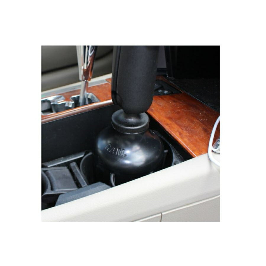 Cup Holder Base, Compatible with Inner Diameter φ65.3-88.9mm, Black, 1-inch Ball, 1 pc.
