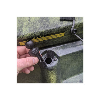 Tube Wedge Base, Compatible with inner diameters φ22.2-25.4mm, Black, 1-inch Ball, 1 piece