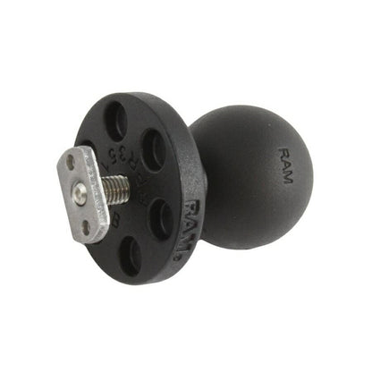 Trackball Base (Flat Panel) Black, 1-inch Ball, 1 Piece