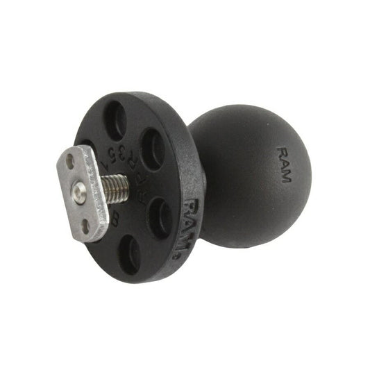 Trackball Base (Flat Panel) Black, 1-inch Ball, 1 Piece