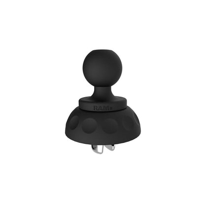 Leash Plug Ball Base Black, 1-inch ball, 1 piece