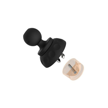 Leash Plug Ball Base Black, 1-inch ball, 1 piece