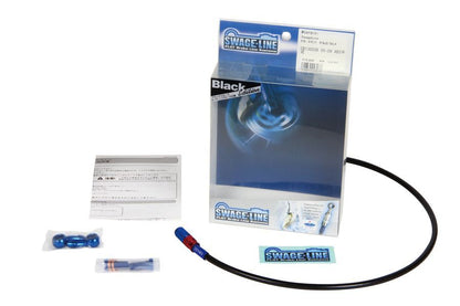 グース350/250 メッシュ ブレーキホース フロント レッド&ブルー/ブラックホース SAFB437