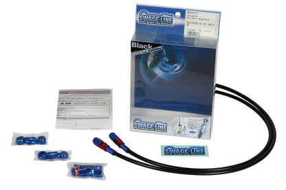 XJR1200 メッシュ ブレーキホース フロント レッド&ブルー/ブラックホース SAFB264