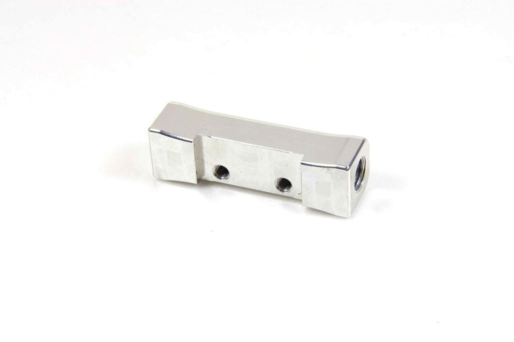 SLP402 2-Way Separator with Mounting Hole (M5) Silver, 60mm Width, M10 x P1.25, 1 pc.