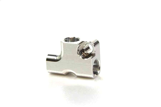 SLP405 3WAYセパレーター ナローナット専用 T字型/左側取付タブ(M6)付 シルバー 幅35×高さ25mm 1個