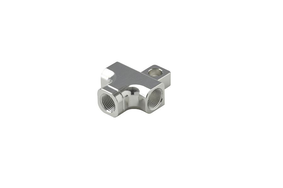 SLP410 スイッチマウントアダプター ナローナット用 水平取付タブ(M6)付 シルバー 1個