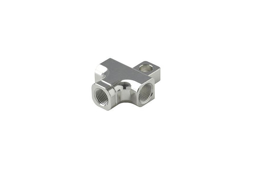 SLP410 スイッチマウントアダプター ナローナット用 水平取付タブ(M6)付 シルバー 1個