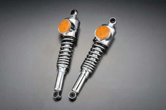 STD Type Rear Shocks Chrome Rim Stock Style Orange Z1/Z2