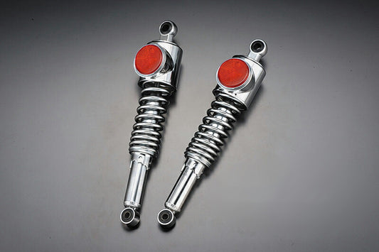 STD Type Rear Shocks, Chrome Rim, OEM Style, Red Z1/Z2