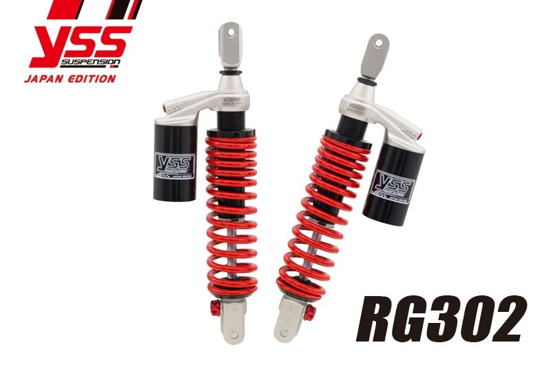 Rear Shock Absorbers for CB250/400 Hawk, Silver Body, Silver x Black, Set of 2