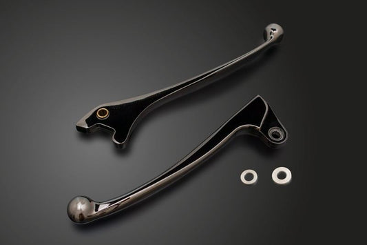 フィンガークラッチ＆ブレーキレバー Z1/Z2 7φ 漆黒メッキ 1セット