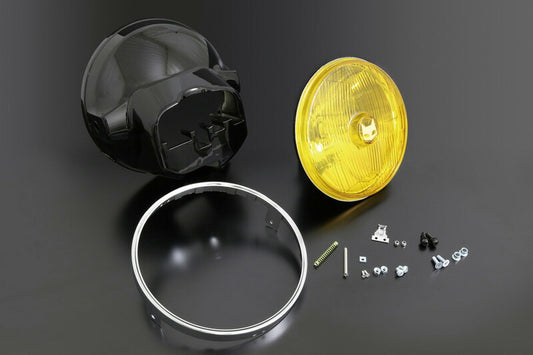 マーシャル888ヘッドライト イエロー/ブラックカバー CB750/900F/CB1100R