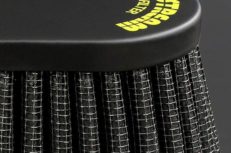 Air filter, black x black, oval type, mounting diameter 42Φ