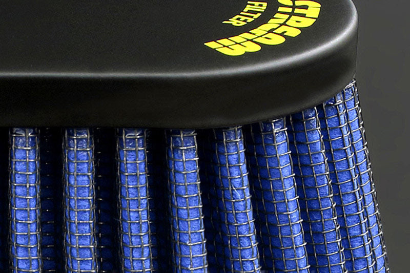 エアフィルター ブラック×ブルー オーバルタイプ 取付口径56Φ