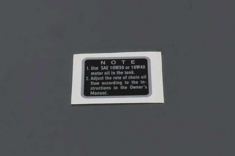 Chain oil tank sticker Z1/Z2