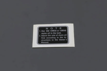 Chain oil tank sticker Z1/Z2