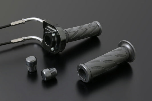 ハイスロットルキット Φ36 STDワイヤー付き ブラック TYPE-1 100cm ハンドル