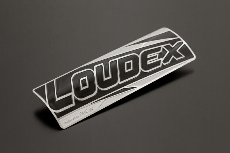 サイレンサーエンブレム LOUDEX 縦38mm×横122mm